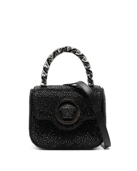Versace Black La Medusa Mini Handbag