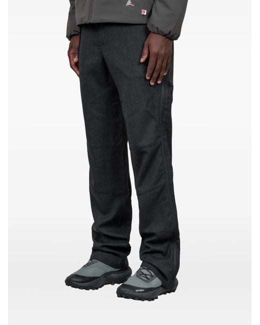 Roa Black Twill Zip Trousers for men