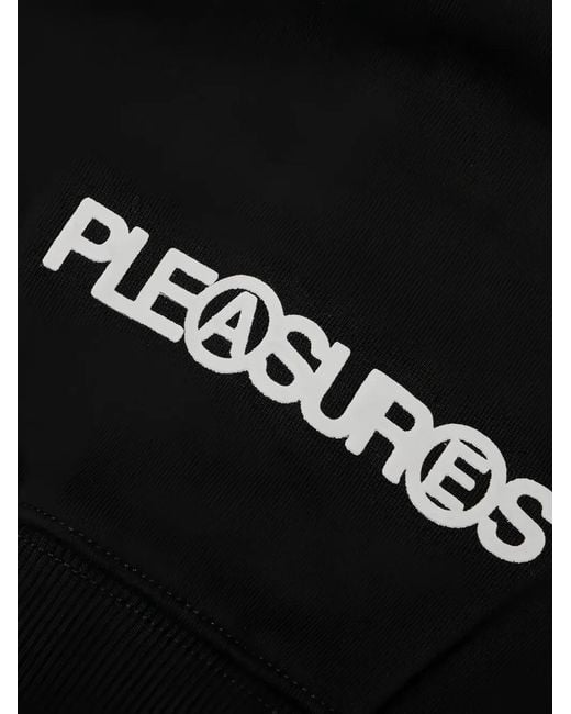 Pleasures Black Zip-Up Hoodie for men