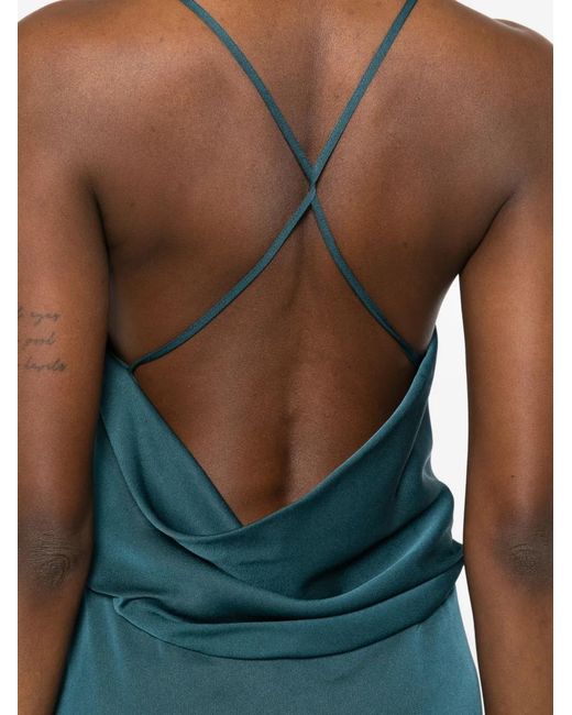 ALPHATAURI Blue Cross-Strap V-Neck Maxi Dress