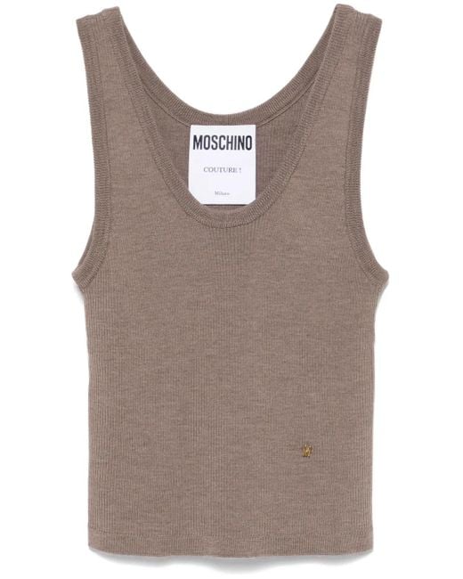 Haut À Logo Moschino en coloris Brown