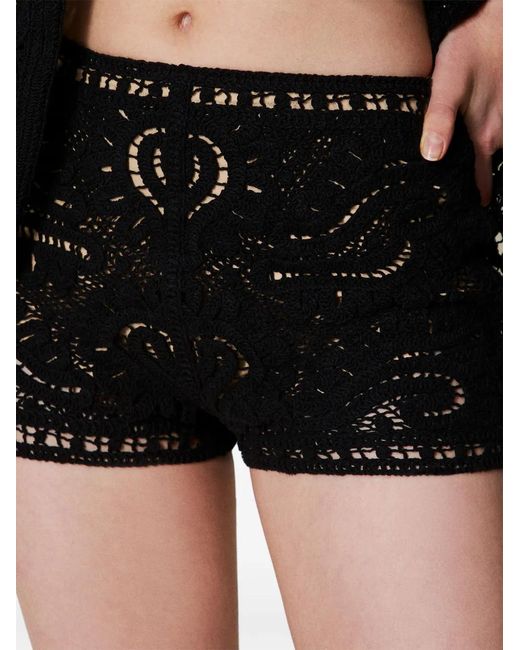 Twinset Black Knitted Shorts