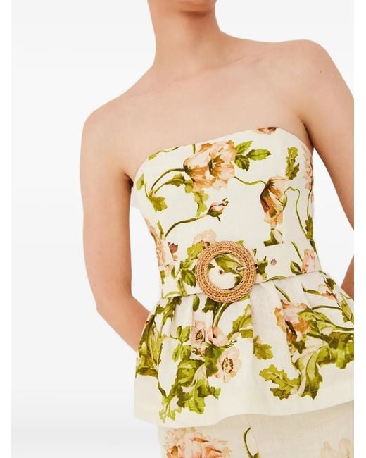 Cara Cara Metallic Tilda Floral-Pattern Top