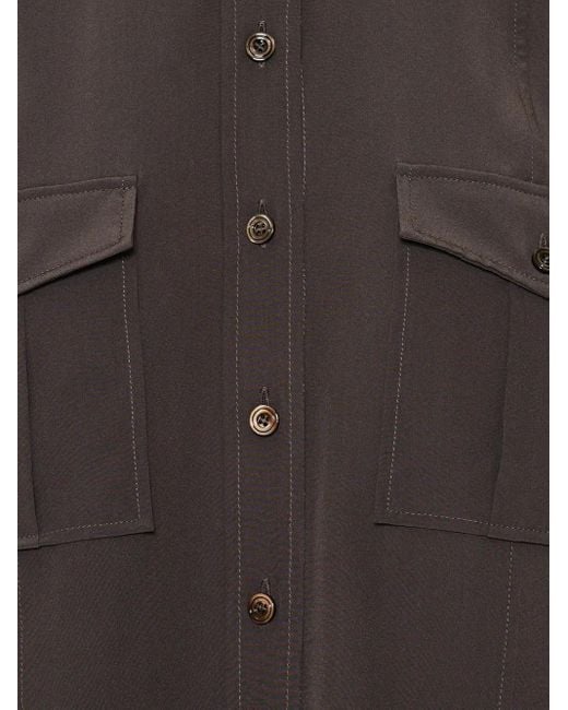 Tom Ford Brown Flap-Pocket Shirt