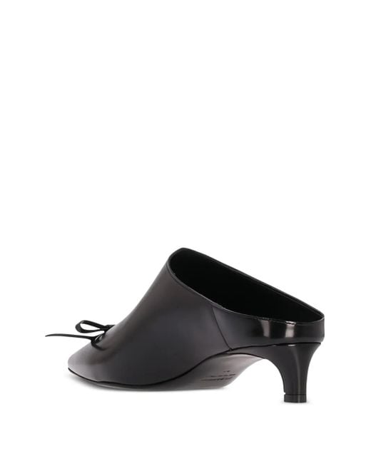 Jil Sander リボンディテール レザーミュール 25mm Black