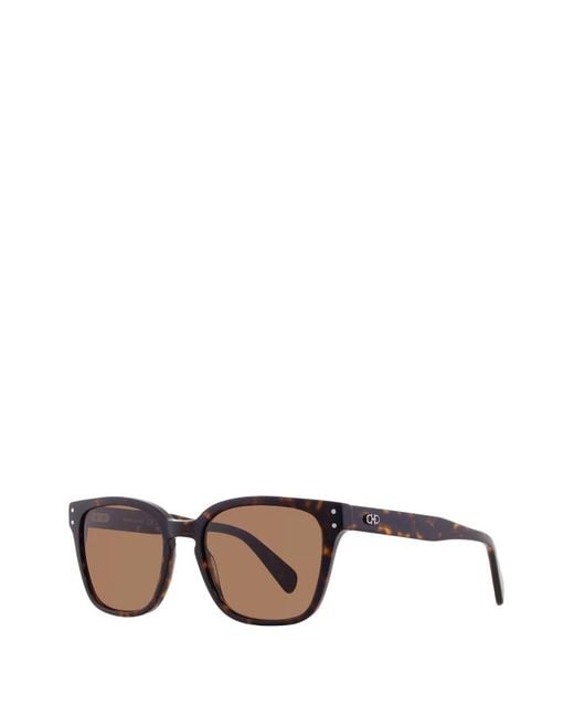 Ferragamo Multicolor Lunettes De Soleil À Effet Écailles De Tortue for men