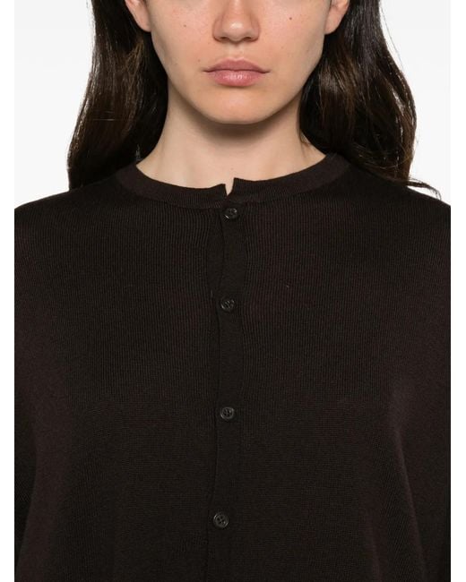 Ma'ry'ya Black Patch-Pocket Cardigan
