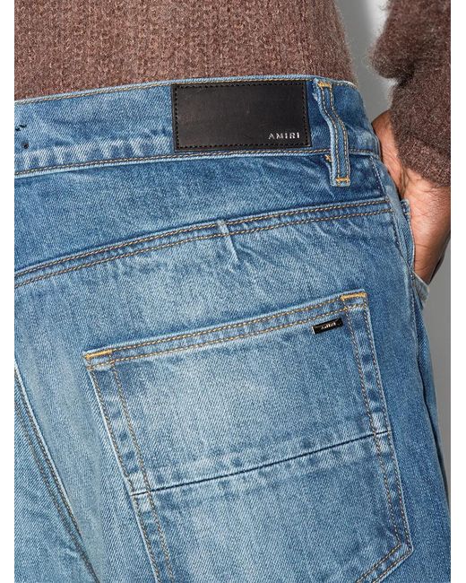 Amiri Blue Baggy Wide-Leg Jeans for men