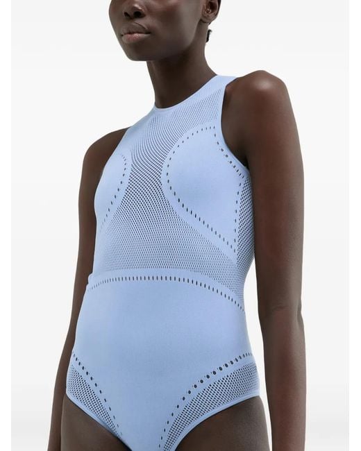 MACCAPANI Blue Open Back Does-All One Piece