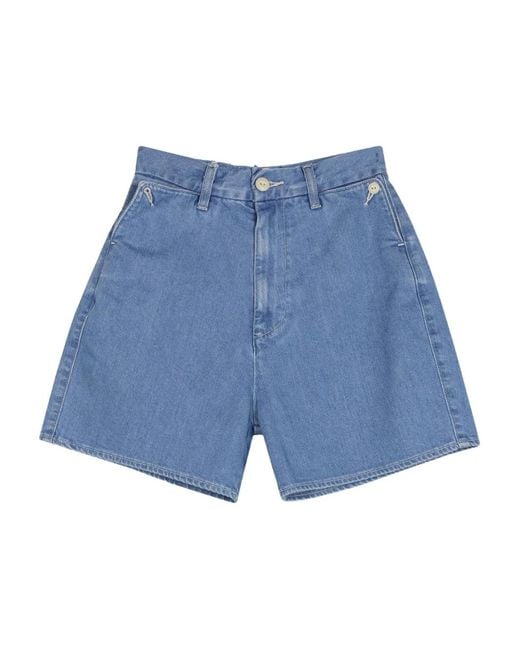 Levi's Blue Buttoned Welt-Pocket Shorts