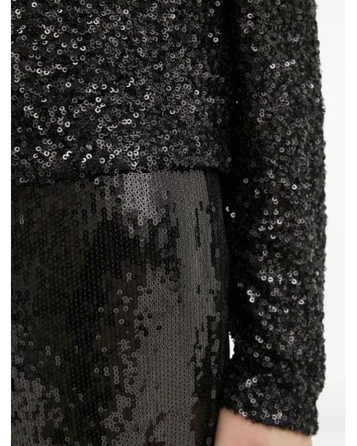 Bruuns Bazaar Black Embellished Long-Sleeve Blouse