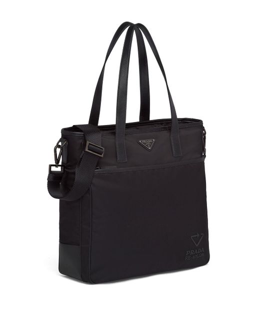Prada 合成繊維 ロゴプレート トートバッグ カラー ブラック メンズ Lyst Prada 合成繊維 ロゴプレート トートバッグ カラー ブラック メンズ Lyst