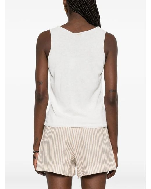 Twinset White Sleeveless Top