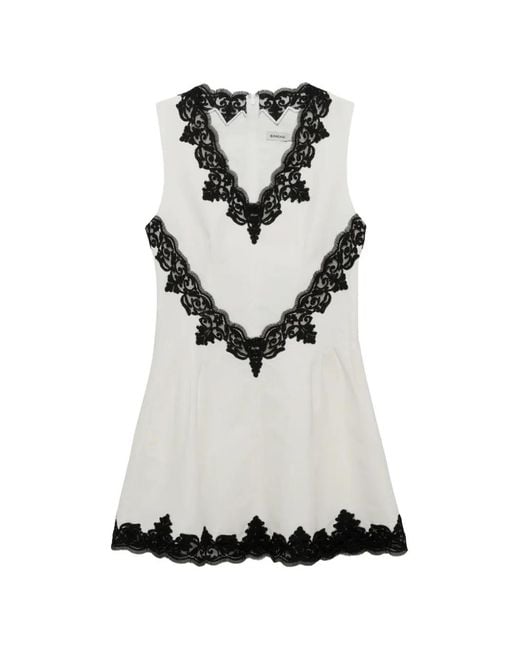 Jonathan Simkhai White Minna Lace-Trim Mini Dress