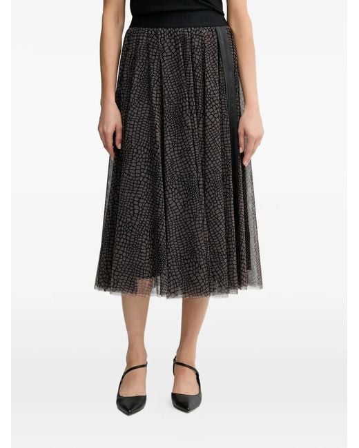 Joop! Black Fridi Belted Midi Skirt
