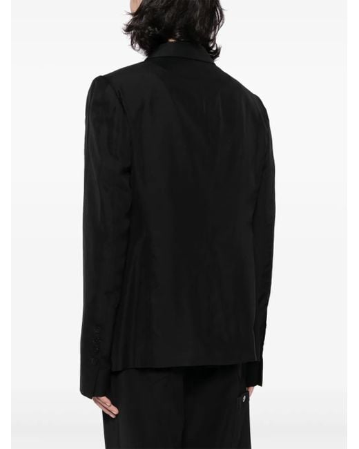 SAPIO Black Single-Breasted Jacquard Blazer for men