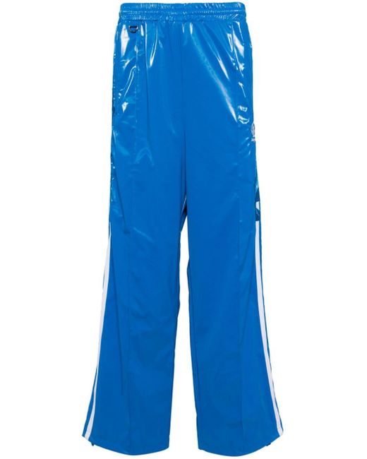 Doublet Blue Laminate Track Embroidered Track Pants for men