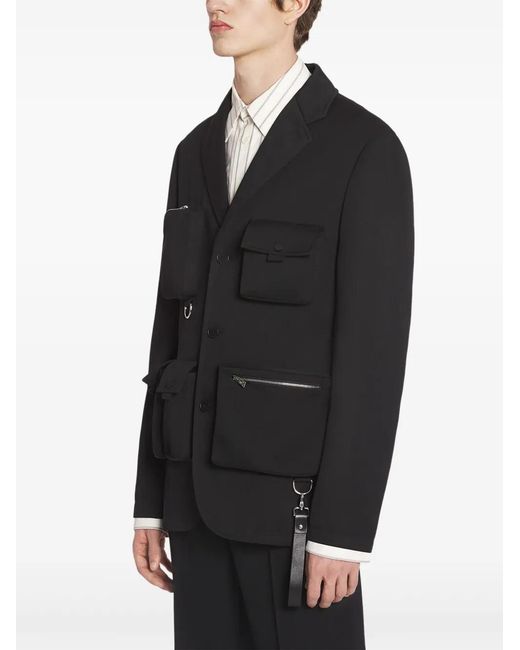 Lanvin Black Single-Breasted Blazer for men