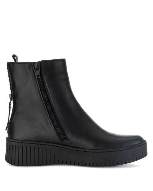 Gabor Black Tower Zip-Up Ankle Boots