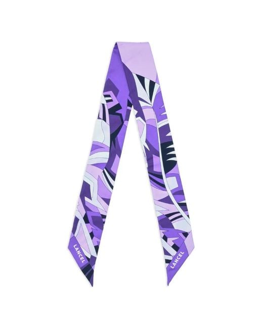 Lancel Purple Graphic-Print Headband