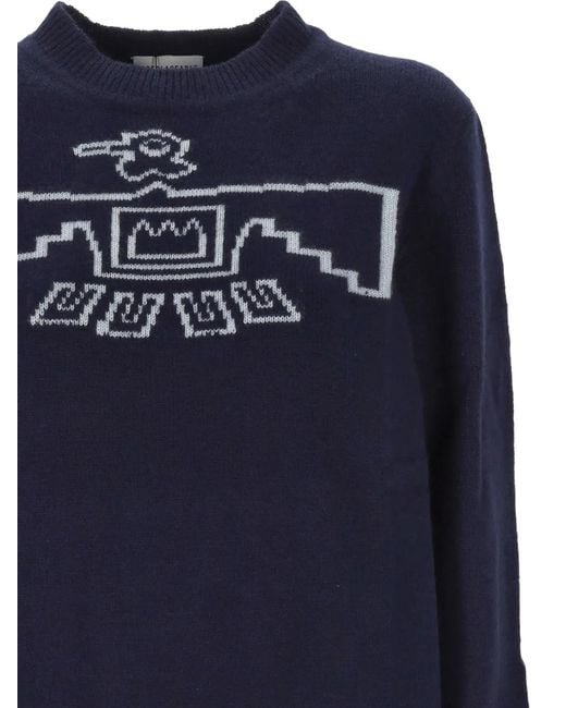 IRREPLACEABLE Blue Graphic-Print Sweater