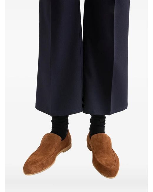 Jil Sander Brown Suede Loafers