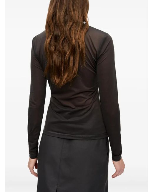Ganni Gray Long Sleeve T-Shirts
