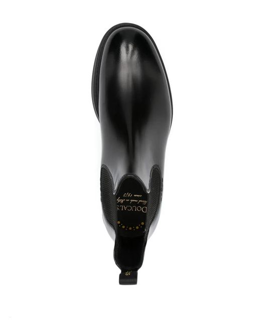 Doucal's Black Leaher Chelsea Boots for men
