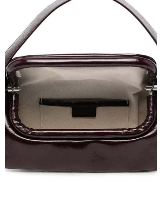 OSOI Black Buckle-Detail Leather Tote Bag