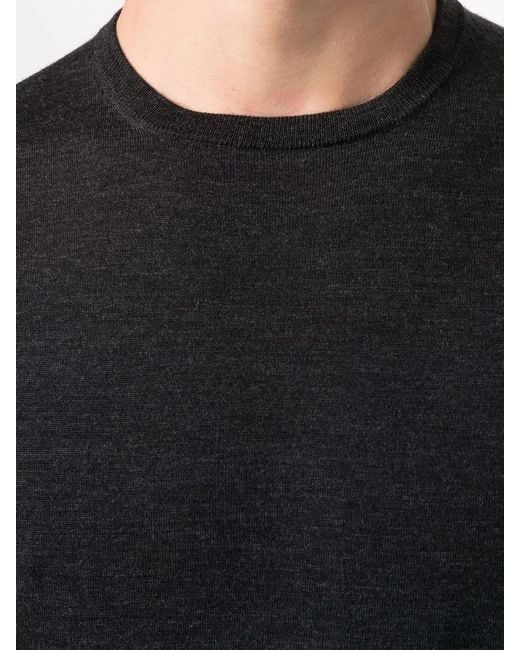 Dell'Oglio Black Crew Neck Jumper for men