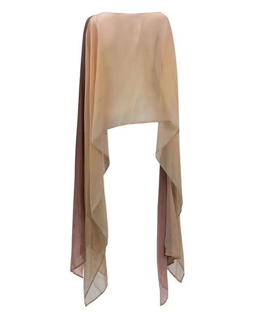 SLEEP NO MORE Natural Draped Blouse