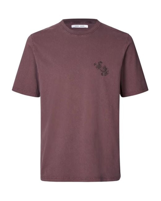 Samsøe & Samsøe Purple Saphil T-Shirt for men