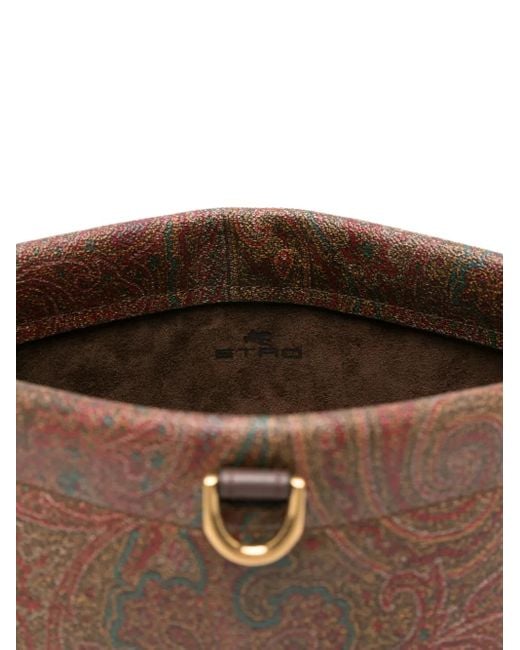 Etro Brown Schultertasche mit Paisleymuster