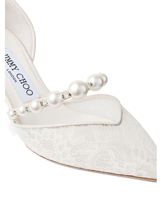 Jimmy Choo White Aurelie 65 Pumps