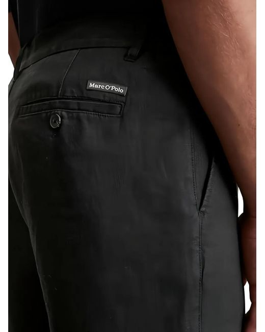 Marc O' Polo Black Linen Shorts for men