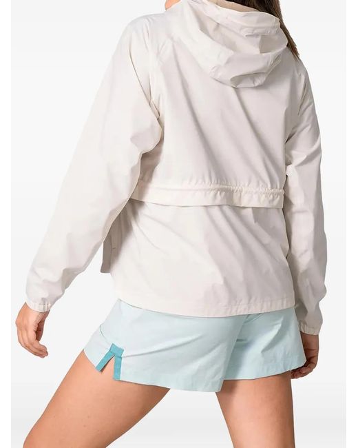 Kari Traa White Luna Drawstring Hooded Lightweight Jacket