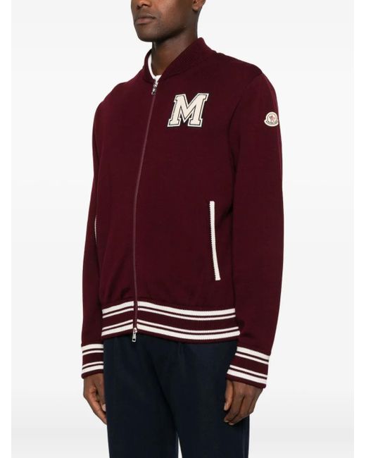 Moncler Purple Zip-Up Bomber Jacket for men