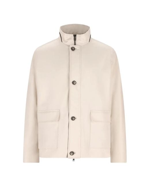 Herno Natural Flap Pockets High-Neck Jacket for men