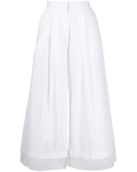 Viktor & Rolf White Nice And Breezy Embroidered Skirt