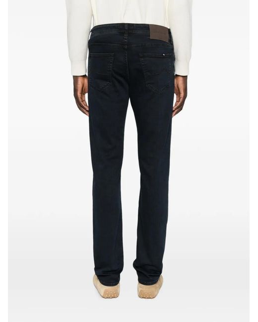 Jacob Cohen Black Logo-Patch Jeans for men