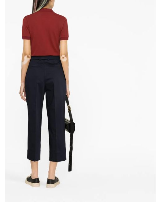 COMME DES GARÇONS PLAY Logo Embroidered Cropped Polo Shirt