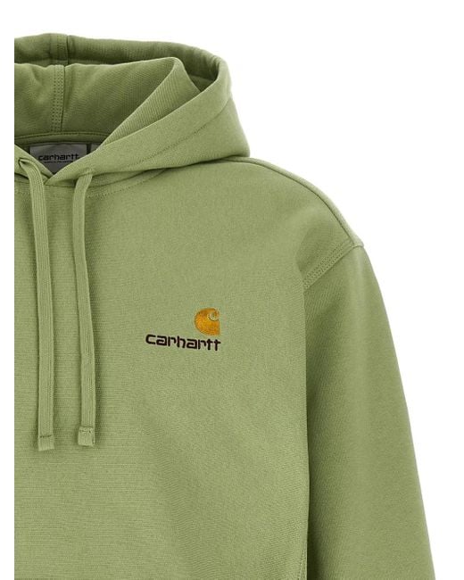 Carhartt American Script Hoodie in het Green voor heren