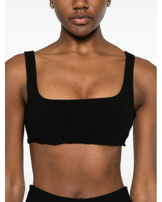 Nanushka Black Bralette Crop Top