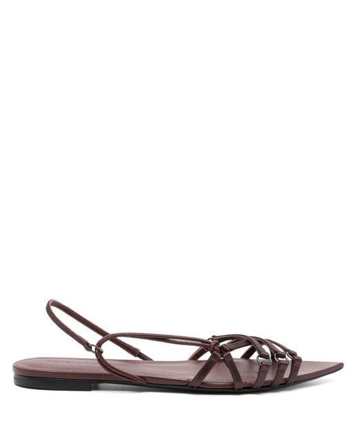 Nensi Dojaka White Corset leather sandals