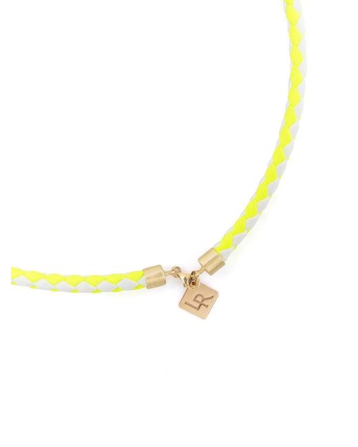 Lauren Rubinski White 14Kt Smiley Face Cord Necklace