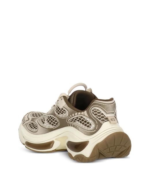 Ash White Dragon Paneled Sneakers