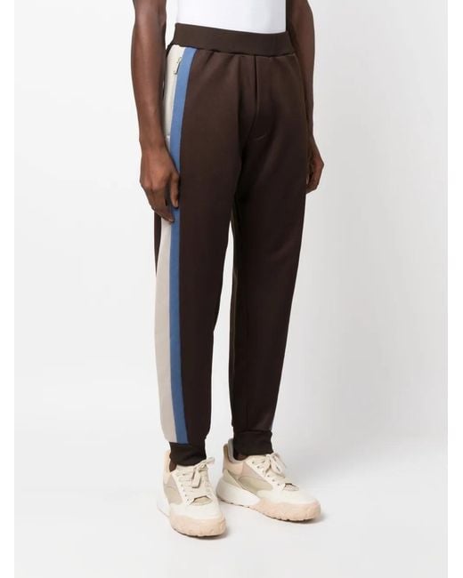 DSquared² Brown Colour-Block Panel Track Pants for men