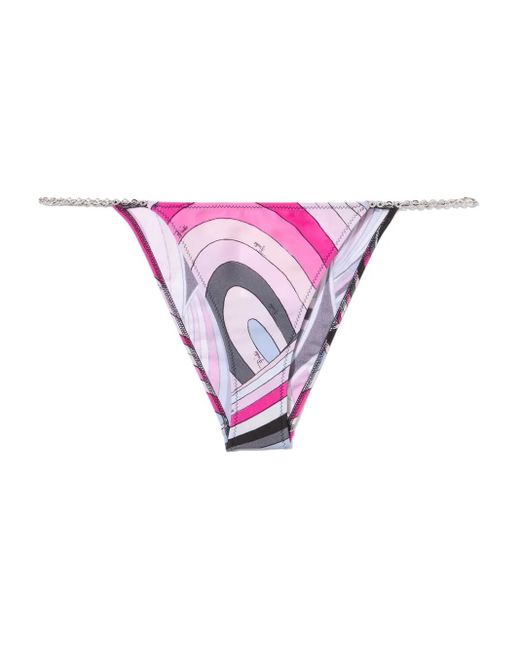 Emilio Pucci Purple Iride-Print Bikini Brief