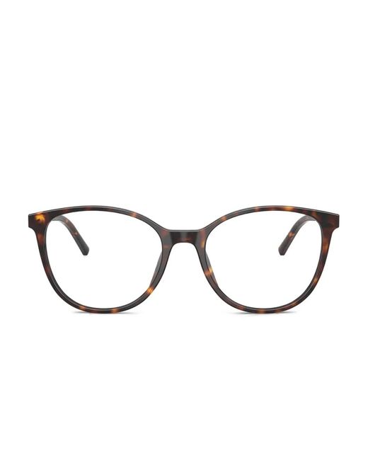 Dolce & Gabbana Brown Tortoiseshell Round-Frames Glasses