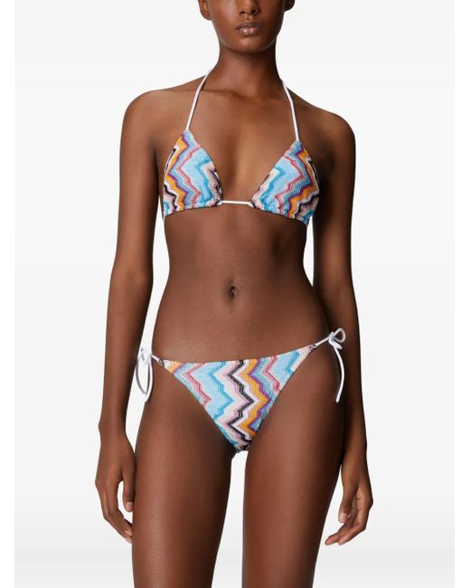 Missoni White Zigzag-Pattern Bikini